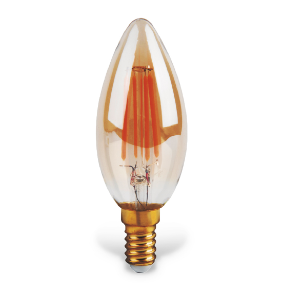 LED VELA 4W 3500K E-14 FILAM DIMME ECOLITE VINF354W
